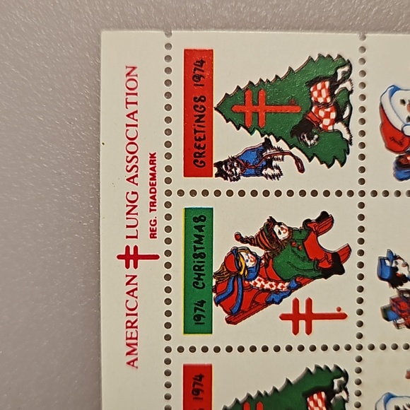 The American Lung Association Christmas seals 'for life & breath' 1974 ephemera - Picture 3 of 6